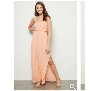 Peach cutout maxi dress. 47” length